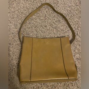 Mondani New York Faux Leather Shoulder Bag, Caramel Color